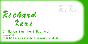 richard keri business card