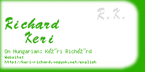 richard keri business card